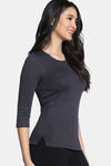 Zivame Knit Poly Thermal Top - Neutral Gray — thumbnail 2